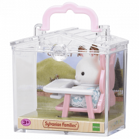 Bebè Coniglio Cioccolato con Seggiolone 5197 | Sylvanian Families - Confezione