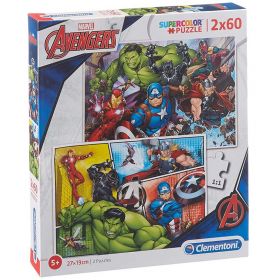 Puzzle 2x60 pezzi Clementoni The Avengers Marvel | Puzzle Supereroi - Confezione
