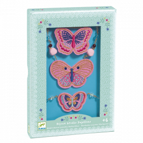 Hairbrushes Embroidered Jewels Butterflies (Gioielli Djeco)