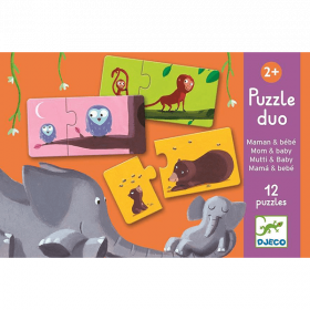 Mini Puzzle Mom and Baby 12 pezzi (Mini Puzzle Djeco)