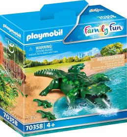 Playmobil 70358 Coccodrillo con Cucciolo (Playmobil Zoo)
