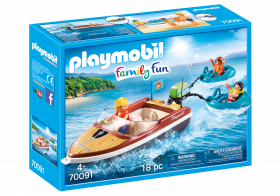Playmobil 70091 Motoscafo con Gommoni (Playmobil Family Fun)