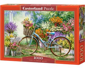 Puzzle 1000 pezzi Castorland Bicicletta con Fiori | Puzzle Fiori