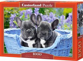 Puzzle 1000 pezzi Castorland Cuccioli di French Bulldog | Puzzle Animali