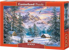Puzzle 1000 pezzi Mountain Christmas Castorland su arsludica.com