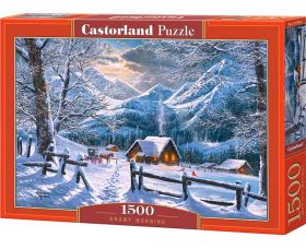 Puzzle 1500 pezzi Castorland Mattinata Nevosa | Puzzle Paesaggi