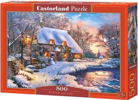 Puzzle 500 pezzi Castorland Winter Cottage | Puzzle Montagna Paesaggi