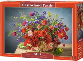 Puzzle 500 pezzi Castorland Bouquet Con Papaveri | Puzzle Fiori