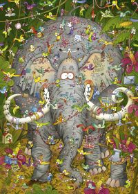 Puzzle 1000 pezzi Heye Degano Elephant's Life | Puzzle Animali - Immagine