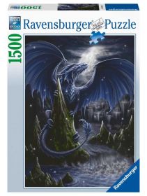 Puzzle 1500 Pezzi Ravensburger L'oscuro drago blu | Puzzle Fantasy
