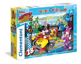 Puzzle 24 pezzi maxi Disney Mickey Roadster Racers Clementoni su ARSLUDICA.com