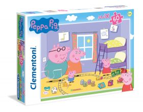 Puzzle 60 pezzi maxi Peppa Pig Clementoni su ARSLUDICA.com