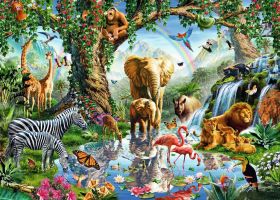 Puzzle 1000 pezzi Ravensburger Avventure nella Giungla (Puzzle Animali)