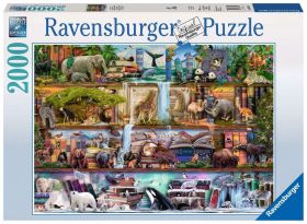 Puzzle 2000 pezzi Ravensburger Animali Selvatici | Puzzle Animali - Confezione