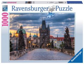 Puzzle 1000 pezzi Ravensburger Praga The Walk Across the Charles Bridge | Puzzle Città - Confezione
