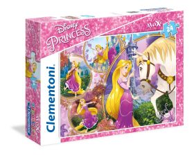 Puzzle SuperColor Maxi Disney Princess Tangled 104 Pezzi (Puzzle Bambini Clementoni) su ARSLUDICA.com