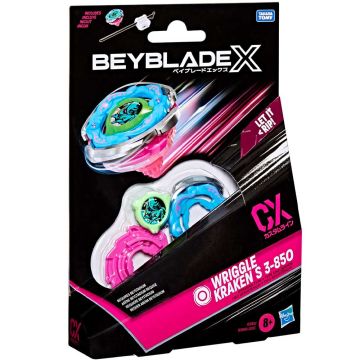BEYBLADE X CX WRIGGLE KRAKEN S 3-85O TROTTOLA con Lanciatore