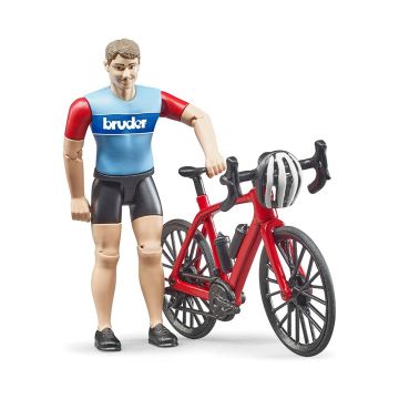 Bicicletta da Corsa con Ciclista | Giocattolo Bruder 63110