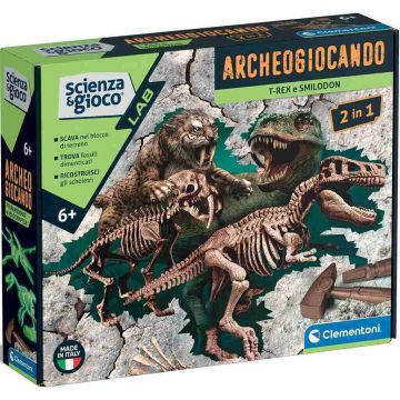 T-REX E SMILODONTE ARCHEOGIOCANDO  | Clementoni Gioco Scientifico 6+