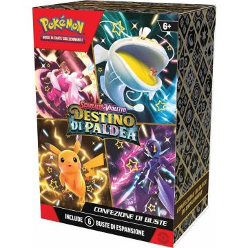 Pokémon BOX BUNDLE da 6 Bustine Destino di Paldea | Pokémon Gioco di Carte