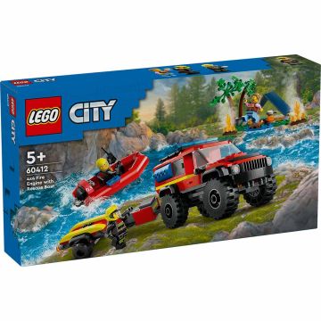 LEGO CITY 60412 Fuoristrada antincendio e gommone di salvataggio | LEGO CITY 5+