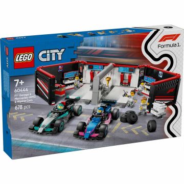 LEGO CITY 60444 Garage con monoposto Mercedes-AMG e Alpine F1 | LEGO CITY 7+