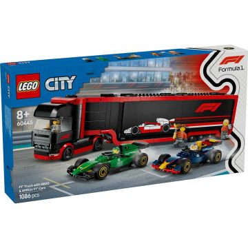 LEGO CITY 60445 Autotrasportatore F1 con monoposto RB20 e AMR24 F1 | LEGO CITY 8+