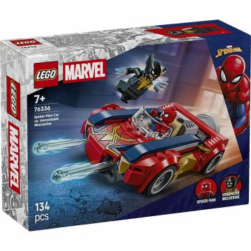 LEGO Super Heroes 76336 Marvel Auto di Spider-Man vs. Venomized Wolverine | LEGO Super Heroes 7+