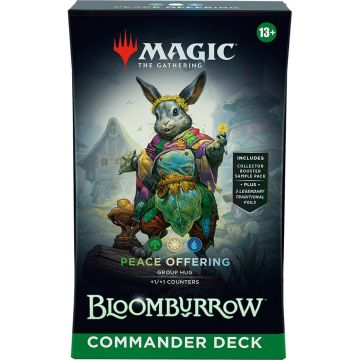 Magic Commander Deck BLOOMBURROW Peace Offering | Verde Bianco Blu | Gioco di Carte Magic ENG 13+