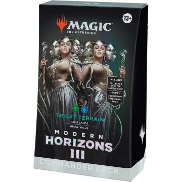 Magic Commander Deck Modern Horizons 3 Tricky Terrain | Gioco di Carte Magic ENG 13+
