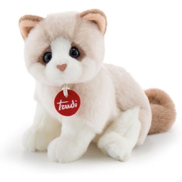 Peluche Trudi Gattino Brad bianco/beige S 15x19x20 cm