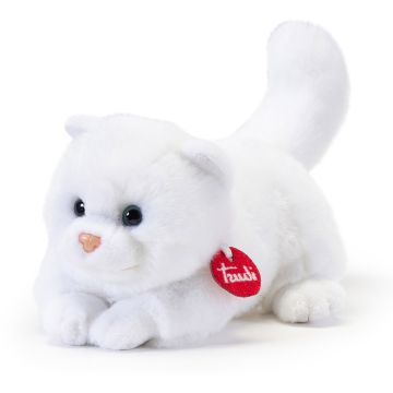 Peluche Trudi Gatto Brad bianco S 16x19x22 cm