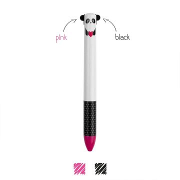 PENNA SFERA PANDA Due Colori Click&Clack | Penna Non Cancellabile Legami