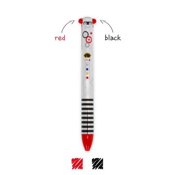 PENNA SFERA ROBOT Due Colori Click&Clack | Penna Non Cancellabile Legami