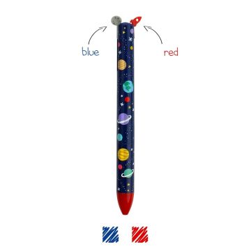 PENNA SFERA SPAZIO Due Colori Click&Clack | Penna Non Cancellabile Legami