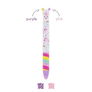 PENNA SFERA UNICORNO Due Colori Click&Clack | Penna Non Cancellabile Legami