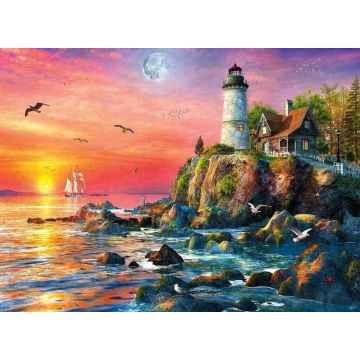 PUZZLE 500pz Ravensburger Faro alla Sera | Puzzle Paesaggi