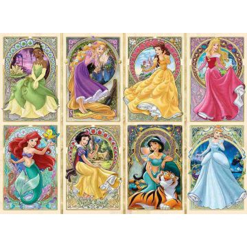 PUZZLE 1000pz Ravensburger Principesse Disney dell'Art Nouveau | Puzzle Disney