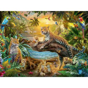 PUZZLE 1500pz Ravensburger Leopardi nella Giungla | Puzzle Animali