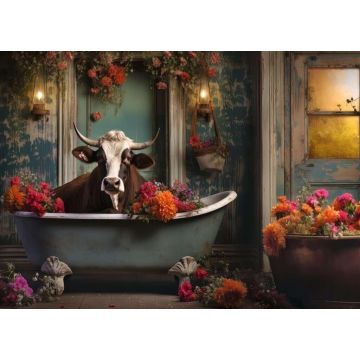 PUZZLE 1000pz Ravensburger Mucca nella Vasca | Puzzle Animali
