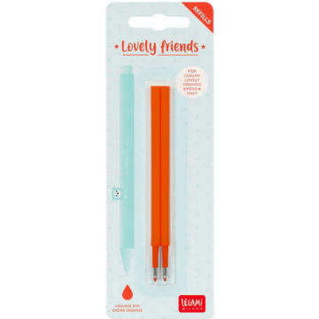 REFILL ARANCIONE x2 Penne Gel LOVELY FRIENDS Non Cancellabili Legami