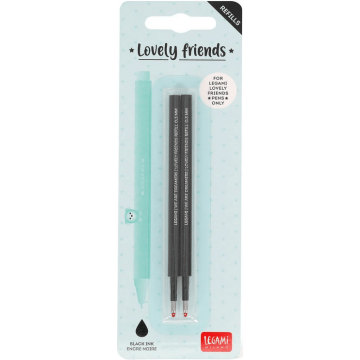 REFILL NERO x2 Penne Gel LOVELY FRIENDS Non Cancellabili Legami