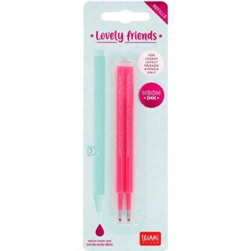 REFILL ROSA NEON x2 Penne Gel LOVELY FRIENDS Non Cancellabili Legami