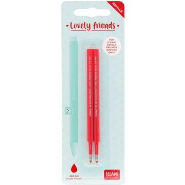 REFILL ROSSO x2 Penne Gel LOVELY FRIENDS Non Cancellabili Legami