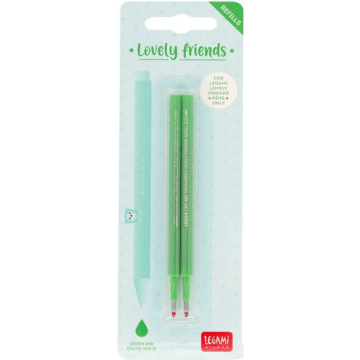 REFILL VERDE x2 Penne Gel LOVELY FRIENDS Non Cancellabili Legami