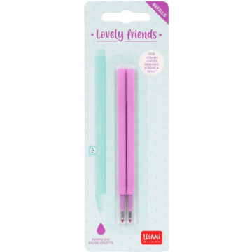 REFILL VIOLA x2 Penne Gel LOVELY FRIENDS Non Cancellabili Legami
