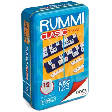 RUMMI CLASIC TRAVEL METAL BOX Gioco da Tavolo 8+ | 2-4g | 30'