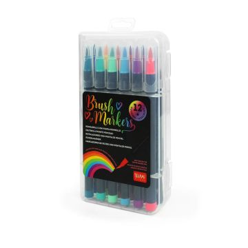 SET DA 12 PENNARELLI BRUSH Colori Brillanti | Pennarelli Legami