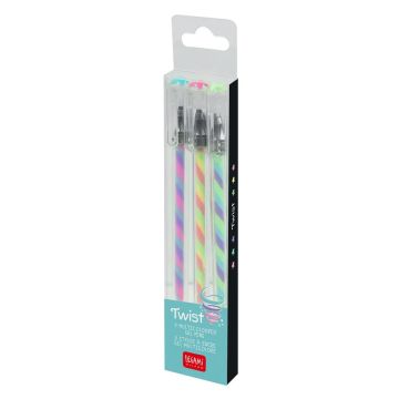 SET DA 3 PENNE MULTICOLORE TWIST | Penne Non Cancellabili Legami