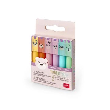 SET DA 6 MINI EVIDENZIATORI ORSO Teddy's Style | Evidenziatori Legami